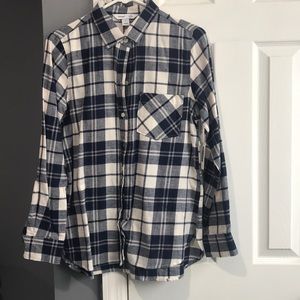 Blue and white flannel